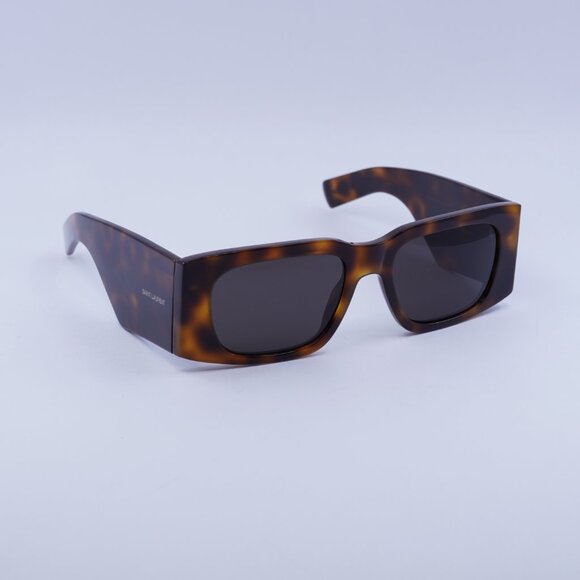 Saint Laurent SL654 003 Sunglasses Havana Square Frame, Black Lenses main image 5